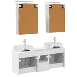 Bathroom Cabinet Set 5 pcs White Engineered Wood 3406399