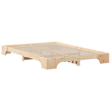 Bed Frame Brown 140 x 220 cm Solid Pine Wood 872920