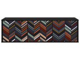 Wall-mounted TV Cabinet OMMEN 102 x 33 x 40 cm Black Oak 8007170