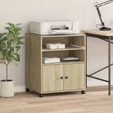 Printer Stand with Wheels Sonoma Oak 60x48x74 cm 840634