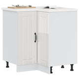 Kitchen Corner Base Cabinet Lucca High Gloss White Engineered Wood 853749
