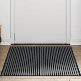Doormat Stripe Black and Grey 90x150 cm 4105596
