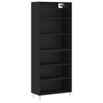 Highboard Black 69.5x32.5x180 cm Engineered Wood 3189558