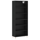 Highboard Black 69.5x32.5x180 cm Engineered Wood 3189558