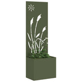 Garden Privacy Screen Olive green 50 x 140 cm Cold-rolled steel 876430