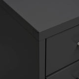 Mobile File Cabinet Anthracite 28x41x109 cm Metal 335923