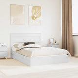 Storage Bed with Drawer White 160 x 200 cm Engineered Wood 3409898