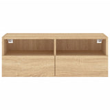 TV Wall Cabinet Sonoma Oak 80x30x30 cm Engineered Wood 836872