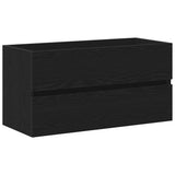 Bathroom Sink Cabinet with Drawer Black Oak 90 x 38.5 x 45 cm 862544