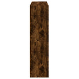 Bookcase with Doors Smoked Oak 136x37x142 cm Engineered Wood 3206521