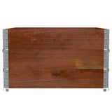 Pallet Collars 3 pcs Brown 100x100 cm Solid Wood Pine 3295377