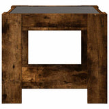 Coffee Table with LED Smoked Oak 53x53x45 cm Engineered Wood 847543