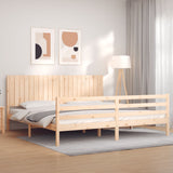 Bed Frame without Mattress 200x200 cm Solid Wood 3194786