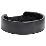 Dog Bed Black 69x59x19 cm Plush and Faux Leather 171261