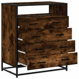 Drawer Cabinet Smoked Oak 70x41x83.5 cm Engineered Wood 849091