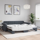 Daybed with Trundle without Mattress Dark Grey 90x190 cm 3197020