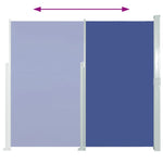 Retractable Side Awning 140 x 300 cm Blue 45355