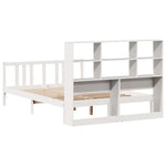 ZNTS Bookcase Bed without Mattress White 160x200cm Solid Wood Pine 3322320