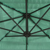 Garden Parasol with Steel Pole Green 388x388x248 cm 4005115