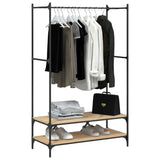 Clothes Rack with Shelves Sonoma Oak Engineered Wood 834201
