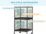Bird Cage Budgie Cage 2 In 1 Large Aviary with Wheels Removable Trays for Finch Canaries Cockatiels T3398P376237