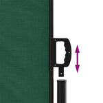 ZNTS Retractable Side Awning Dark Green 160x500 cm 4004440