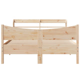 Bed Frame with Headboard 140x200 cm Solid Wood Pine 3307044