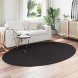 Area Rugs Oval HUARTE Black 160 x 230 cm 100% Polyester 4103653