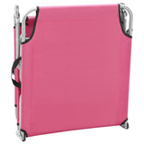 Sun Lounger Pink Oxford fabric, Powder-coated steel Standard 310330