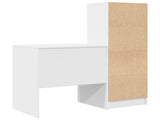 Desk with Drawer with Shelf with Storage 2 pcs White 3337345