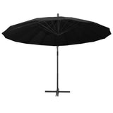 Garden Parasol Black Aluminium, Polyester Extra Large 47226