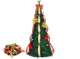 6 FT Fully Decorated Pre-lit Christmas Tree, Pop Up Artificial Xmas Tree with 80 Warm Lights Battery 19599448