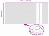 Hexagon Fence Grey 1.2 x 10 m PVC 42005497