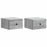 Wall-Mounted Bedside Cabinet 2 pcs Grey Sonoma Engineered Wood 899118