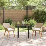 Garden Dining Set with Cushion 3 pcs Beige Poly Rattan 3261698