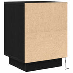 ZNTS Bedside Cabinet with LED Lights Black 38x34x50 cm 861285