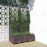 Garden Planter with Trellis Brown 80x40x121.5 cm PP 318260