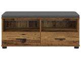 Hall Bench Old Wood 80 x 38 x 46 cm Engineered Wood and Fabric 891462