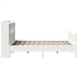 Bed Frame without Mattress White 140x200 cm Solid Wood Pine 3323378