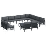 Garden Sofa Set Anthracite Steel 3379037