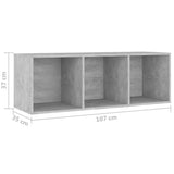 TV Cabinets 2 pcs Concrete Grey 107x35x37 cm Engineered Wood 3079911