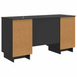 Desk Black Engineered Wood 142.5 x 50 x 75 cm 3414568