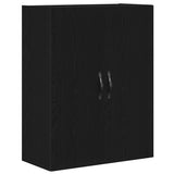 Highboard 2 pcs Black Oak Engineered Wood and Glass 3333108