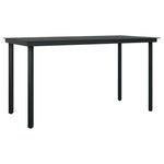 Garden Dining Set with Cushion 5 pcs Black Poly Rattan 3261672