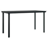 Garden Dining Set with Cushion 5 pcs Black Poly Rattan 3261672