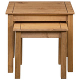 Nesting Tables 2 pcs Solid Pine Wood Panama Range 282676