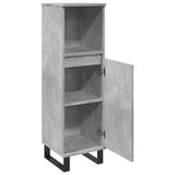 Bathroom Cabinet Concrete Grey 30x30x100 cm Engineered Wood 857210