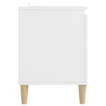 TV Cabinet with Solid Wood Legs White 103.5x35x50 cm 805959