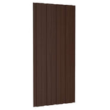 Roof Panels 36 pcs Galvanised Steel Brown 100x45 cm 317218