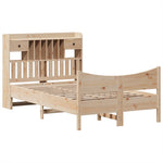 ZNTS Bed Frame without Mattress 120x200 cm Solid Wood Pine 3323380